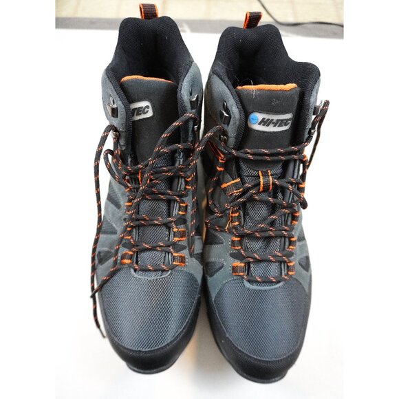 Men's Hi-Tec "Mesa Ravus Mid Hiker" Boots in Charcoal/Dark Grey/Burnt Orange - Picture 8 of 11